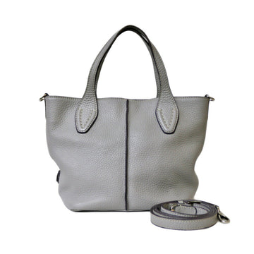 TOD'S Shoulder Bag Leather Gray Ladies  BRB01000000001109