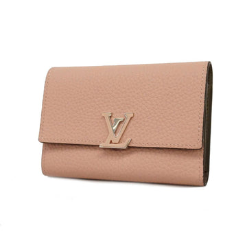 LOUIS VUITTON Tri-fold Wallet Portefeuille Capucines Compact M62156 Magnolia Ladies