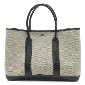 HERMES Garden Party TPM Tote Bag Gray Tiole H canvas