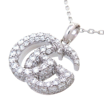 GUCCI GG Running Diamond Women's Necklace 750 White Gold