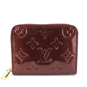 LOUIS VUITTON Wallets & Coin Cases Zippy Purse M93603 Monogram Vernis Rouge Fauvist Round Accessories Women's