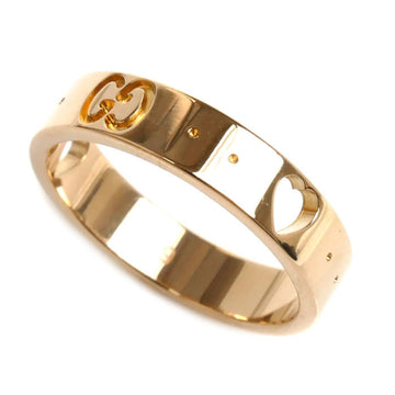 GUCCI K18PG Pink Gold Icon Amor Ring 3.4g Women's