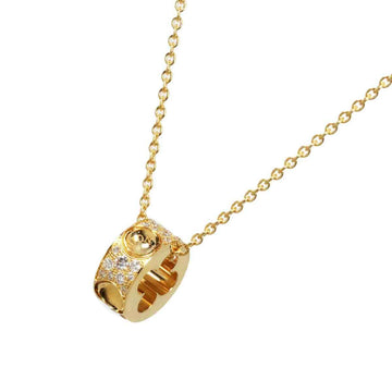 LOUIS VUITTON Pendant Empreinte Diamond Necklace 40cm K18 YG Yellow Gold 750