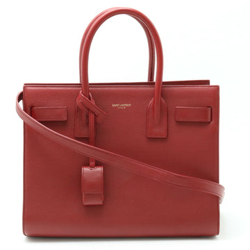 YVES SAINT LAURENT PARIS YSL Yves  Sac de Jour Handbag Shoulder Leather Red 477477