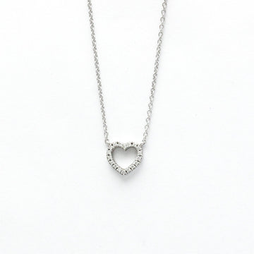 TIFFANY Metro Heart Necklace White Gold [18K] Diamond Men,Women Fashion Pendant Necklace [Silver]