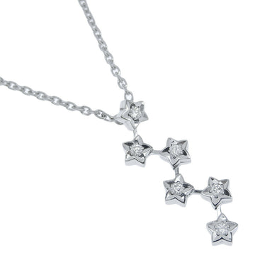 CHANEL Comet Star Necklace, K18 White Gold x Diamond, Approx. 7.4g, Star, Women's, A+ Rank, I120124038