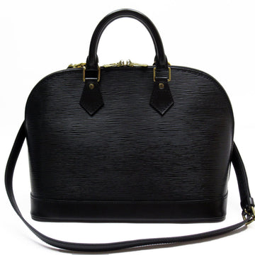 LOUIS VUITTON Handbag Shoulder Bag Epi Alma PM Leather Black Gold Women's