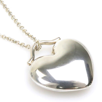 TIFFANY&Co. Necklace Heart Lock 925 Silver Women's