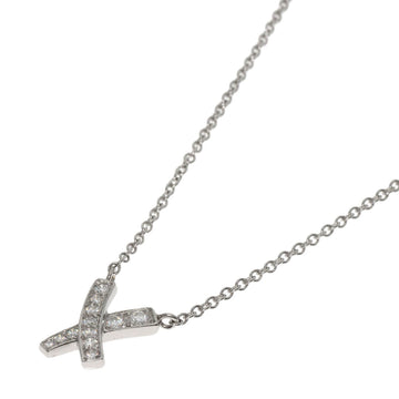TIFFANY Kiss Paloma Picasso Diamond Necklace Platinum PT950 Women's &Co.