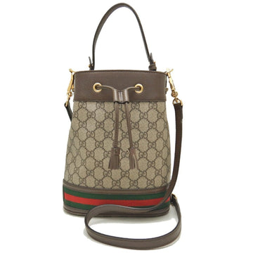 GUCCI GG Small Basket 550621 Handbag Supreme Canvas x Leather Beige Ebony 251520