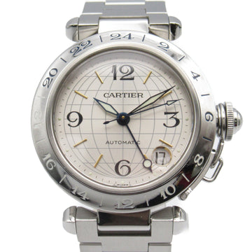 CARTIER Pasha C Meridian Wrist Watch W31029M7 Mechanical Automatic Silver Stainless Steel W31029M7