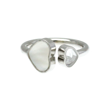 CHOPARD Happy Diamond Heart 829482 White Gold [18K] Fashion Shell Band Ring Silver