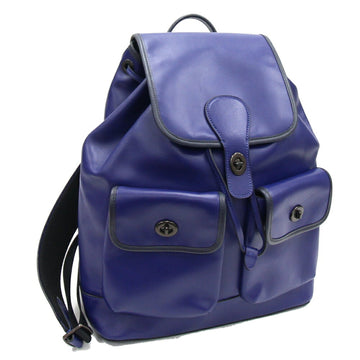 COACH Backpack Heritage C2902 Blue Leather Rucksack Day Bag Women's