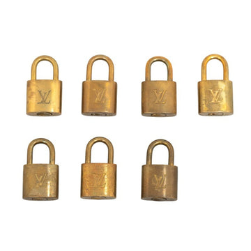 LOUIS VUITTON Padlock Key Set of 7 Accessories Gold Plated Ladies