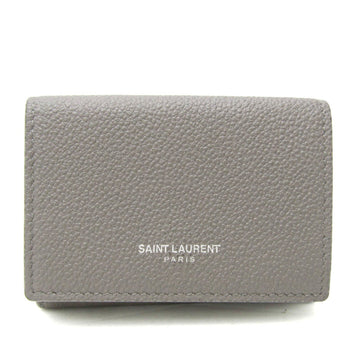 SAINT LAURENT Tiny Wallet 459784 Women,Men Leather Wallet [tri-fold] Gray