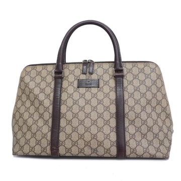 GUCCI handbag GG Supreme 114537 leather brown beige ladies