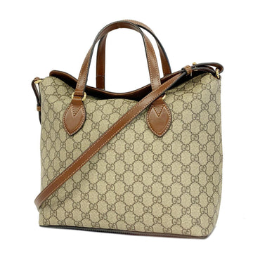 GUCCI handbag GG Supreme 429147 leather brown ladies