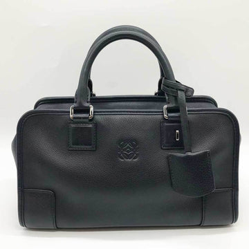 LOEWE Amazona 28 Handbag Navy AMAZONA Leather with Crochette