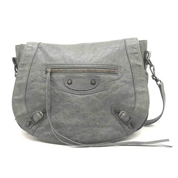 BALENCIAGA Classic Neofolk Shoulder Bag Leather 285346 Flap