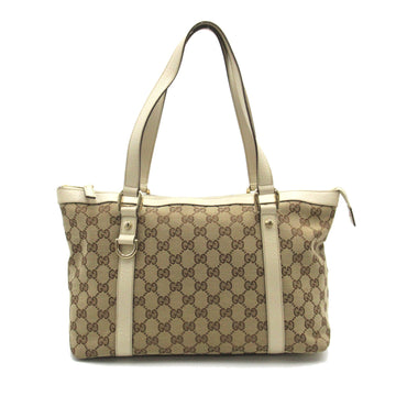GUCCI Ivy line Tote Bag Brown White GG canvas 141470