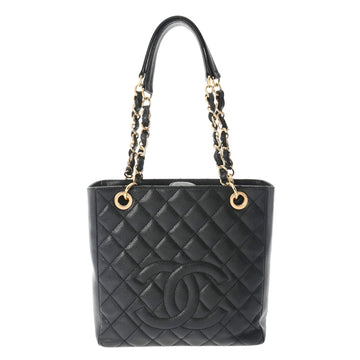CHANEL PST Tote Black A50994 Women's Caviar Skin Bag