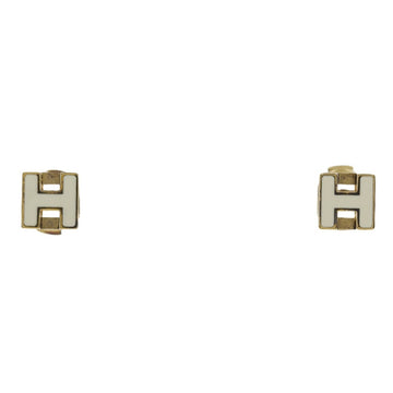HERMES H cube earrings gold plated approx. 5.7g ladies I111624091