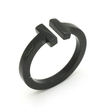 TIFFANY&Co.  T Square Ring Black SS Stainless Steel No. 15 #15