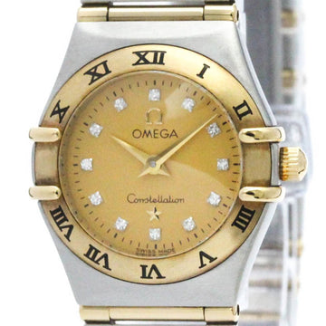OMEGAPolished  Constellation Diamond 18K Gold Steel Watch 1262.15 BF572351