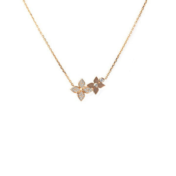 LOUIS VUITTON Double Star Blossom K18PG Pink Gold Necklace