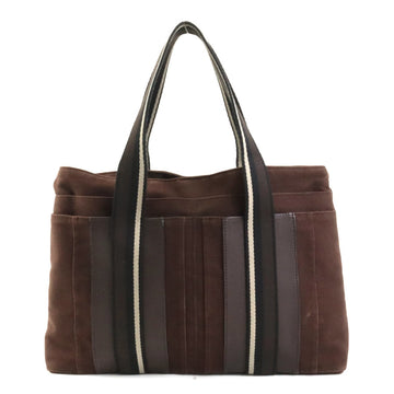 HERMES handbag tote bag Troca Horizontal MM cotton brown unisex e58502g