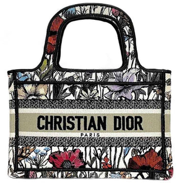 CHRISTIAN DIOR Tote Bag Book Multicolor Millefleur S5475ZWRF f-20030 Embroidered Jacquard Canvas Flower Handbag