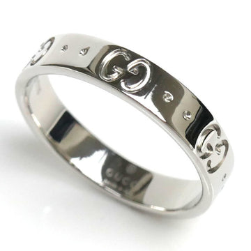 GUCCI K18WG White Gold Icon Ring 3.6g for Men and Women