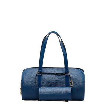 LOUIS VUITTON Epi Soufflot Handbag M52225 Toledo Blue Leather Women's