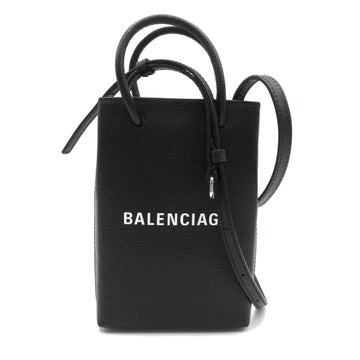 BALENCIAGA Smartphone Shoulder Bag Black Calfskin [cowhide] 7577730AI2N1000