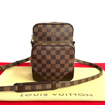 LOUIS VUITTON Amazon Damier Leather SP Custom Order Shoulder Bag Pochette Brown 16244