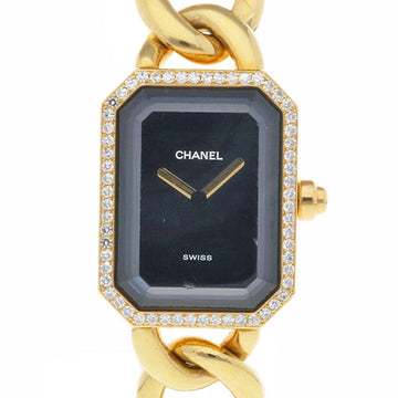 CHANEL Premiere L Watch 18K Quartz Ladies  Diamond Bezel Chain Bracelet