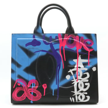DOLCE & GABBANA DOLCE&GABBANA D&G DG Daily Tote Bag Handbag Paint Leather Black Blue Pink BM7277