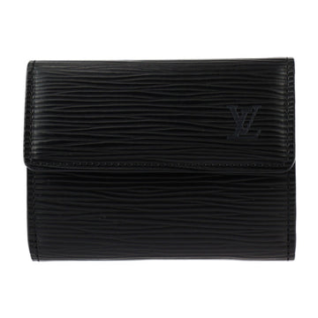 LOUIS VUITTON Ludlow Bi-fold Wallet M63302 Epi Leather Noir Black W Coin Purse Card Case Business Holder