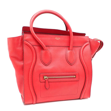 CELINE Handbag Luggage Shopper Women's Red Leather 165213