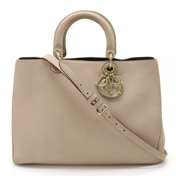 CHRISTIAN DIOR Diorissimo handbag shoulder bag leather baby pink