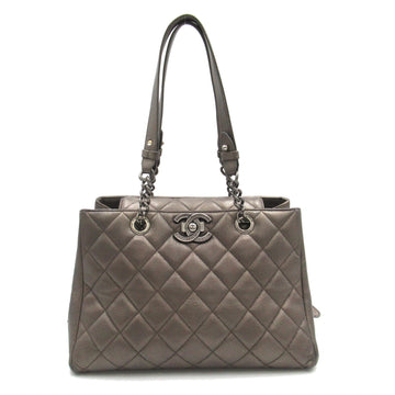 CHANEL ChainTote Bag Other Bronze leather