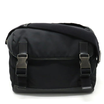 PRADA Shoulder Bag Nylon Leather NERO Black Purchased at an overseas duty-free shop VA1063