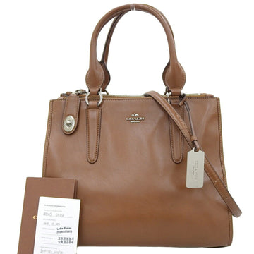 COACH Crosby Carryall Handbag Bag Leather Brown 33545