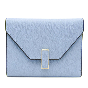 VALEXTRA Iside Wallet SGES0005028LOCPS99 Men,Women Leather Middle Wallet [tri-fold] Blue