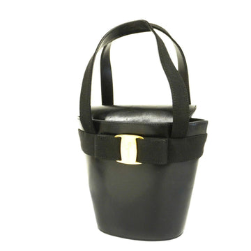 SALVATORE FERRAGAMO Vara Leather Black Handbag for Women