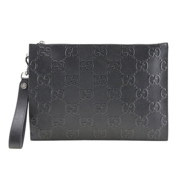 GUCCI GG embossed clutch bag 625569 leather A5 emboss men's H122424552