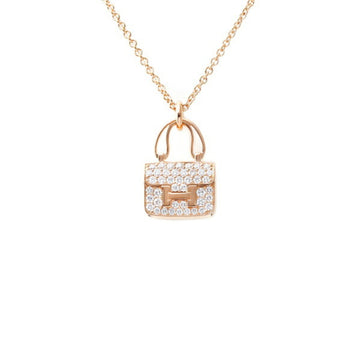 HERMES Amulet Constance K18PG Pink Gold Necklace J381983