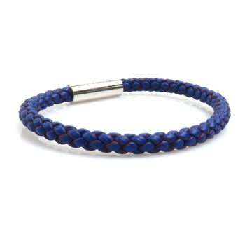 HERMES bracelet leather blue unisex r10025a