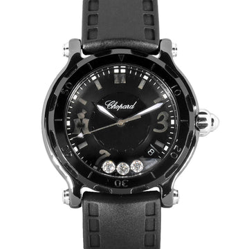 CHOPARD 8507 Heckel Limited 105 Happy Sport 3P Diamond Watch Quartz Black Dial Men's ITTW8ITKE8R2
