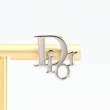 CHRISTIAN DIOR Dior Single Ear Earrings Oplique E1397HOMMT Silver Metal Rhinestone Stone DIOR